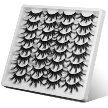 Bershnor 25MM muszempillk Faux Mink bolyhos szempillk drmai 3D Big Lashes karcsonyi muszempillk 16 pros csomag