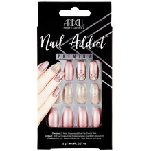 Ardell Nail Addict Premium kunstnagelset Metallic Lila Parel 24-delig Medium amandelvorm DIY opdruknagels Snel en eenvoudig aan te brengen met lijm,