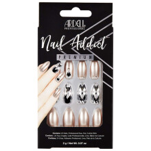 Ardell Nail Addict Premium kunstnagelset Champagne Ice 24-delig Medium amandelvorm DIY opdruknagels Snel en eenvoudig met lijm, nagelriemstick en nag