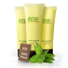 ECO knyelmi sampon Travel Bulk - 1 fl oz (30 ml) - 200 Count Clear Flip Cap Tubes - Szllodai sampon tmeges kellkek s krnyezetbart piperecikkek