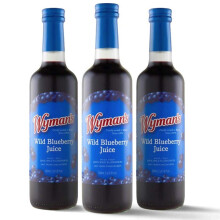 Wymans Wild Blueberry Juice 100 Saft ohne Zuckerzusatz, nicht aus Konzentrat, Glasflasche, 500 ml (3er-Pack)