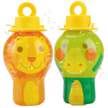 Oom Bubble No-Spill Bubble Tumbler voor baby's, peuters en kinderen | Inclusief superkleine bellenblaas en bellenblaasstokje (2 stuks, leeuw en k