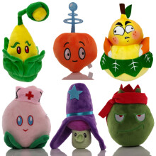 JHESAO 6 STUKS Plants en Zombies Pluche Planten Speelgoed PVZ Knuffels 1 2 Gevulde Zachte Pop Speelgoed Geweldige Cadeaus voor Kinderen en Fans V