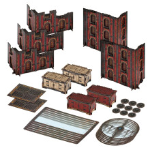 Jucoci Battlezone Creation Kit 9 STK Bordplade Terr?n Wargame Terr?ns?t Kompatibel med WH40K(R?d)