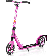 Hurtle Kick Scooter voor Tieners - Vouwscooter met Verstelbare T-Bar Stuur, Antislip Leger Deck & 8" Soepele Wielen, Roze