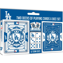 Baby Fanatics Lad3230: Los Angeles Dodgers speelkaarten- en dobbelstenenset van 2 stuks