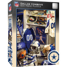 MasterPieces Game Day Puzzle da 500 pezzi per adulti - Spogliatoio dei Dallas Cowboys della NFL - 15""x21""