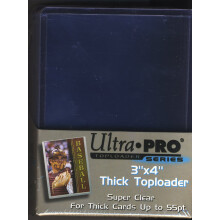 Ultra Pro 3" x 4" Thick Toploader (Super Clear) fits up to 55pt.