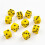 Dadi da gioco Hobby Monsters, 10 pezzi, 16 mm (giallo con semi neri) 1