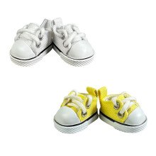 QIXINGWISE 2 Pairs 17cm Panenek Boty, Plátěné Tenisky s Šněrováním pro Panenky