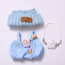 LYBHYQTII Ropa para muecas de 17 cm, juego de 3 piezas, incluye una bolsa para cmara, sombrero y ropa, accesorios de ropa para muecas adorable