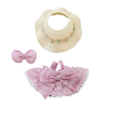 LYBHYQTII Ropa para muecas de 17 cm Lindo vestido de mueca hecho a mano de primera calidad, juego de 3 piezas que incluye un sombrero tejido, f
