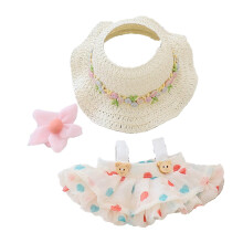 LYBHYQTII Ropa para muecas de 17 cm Lindo vestido de mueca hecho a mano de primera calidad, juego de 3 piezas que incluye ropa de sombrero teji