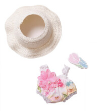 Designer-Kleidung für 17-cm-Puppen, Premium-Puppen-Badeanzug, niedliche Puppen-Sommer-Outfits, Accessoires mit rosa geblümtem einteiligem Badeanzug,