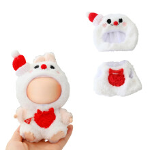Vestiti per cappelli di Natale per bambole Accessori Set di vestiti eleganti per pupazzo di neve natalizio Kawaii 2 pezzi Adatto per bambole da 1