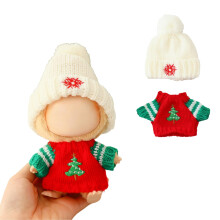 Vestiti per cappelli di Natale per bambole Accessori Elegante set di maglioni per albero di Natale festivo Kawaii 2 pezzi Adatto per la sostituzi