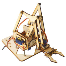 4 DOF Wooden Robotic Arm Kit for RPi SNAM1500 with 4 SG90 Servos