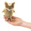 Folkmanis Mini Great Horned Owl Finger Puppet, Brown, White, Black 1