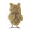 Folkmanis Mini Great Horned Owl Finger Puppet, Brown, White, Black 2