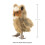Folkmanis Mini Great Horned Owl Finger Puppet, Brown, White, Black 5