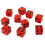 Dadi da gioco Hobby Monsters, 10 pezzi, 16 mm (rosso con semi neri) 1