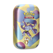 Pok?mon TCG: Scarlet & Violet-151 Mini Tin - Machamp y Cubone (2 paquetes de refuerzo, 1 moneda y 1 tarjeta de arte)