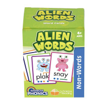 Junior Learning: Rainbow Phonics - Alien Words - 148 woordkaarten Flash-kaarten met verzonnen woorden om te helpen bij het leren van Phonics-niveauge