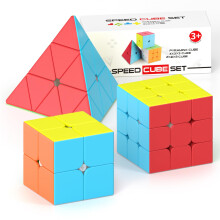 Vdealen Speed Cube Set, 2x2x2 3x3x3 Piramide Magic Cube Set, Puzzel Speelgoed voor Feestdagen