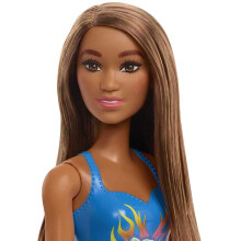 Barbie - Bambola da Spiaggia - Costume da Bagno Blu (HDC51)