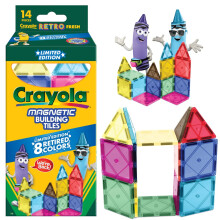 CreateOn Crayola Retro magnetiska plattor Byggset fr barn Magnetiska byggleksaker fr barn STEM reseleksaker fr pojkar och flickor i ldrarna 3
