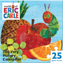 MasterPieces Puzzle per Bambini da 25 Pezzi con Licenza Ufficiale Eric Carle - Bruco Affamato - 25,4 x 25,4 cm