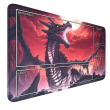 Speelmat voor MTG - gestikte randen TCG speelmat - 24x14 inch antislip Dragon MTG speelmat glad oppervlak rubberen basis bordspel muismat voor ruilka