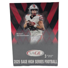 2025 NFL Sage HIGH Series Football Trading Card Blaster Box (3 handtekeningen per ruilkaartdoos)
