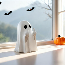 Batorisy Halloween szellemfigura - Halloween dekorci beltri aranyos ujj szellemdszek Ksrteties szellemdszek Vicces dohnyzasztal kzppontja