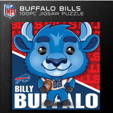 MasterPieces Billy Buffalo con licenza ufficiale - Puzzle per bambini da 100 pezzi della mascotte di Buffalo Bills