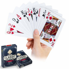Wugauwor Carte da Gioco in Plastica Rossa Confezione da 2 Carte da Poker Impermeabili Mazzo di Carte Professionale Mazzi di Carte da Gioco Standa