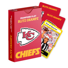 Blitz Champz Kansas City Chiefs - Officieel gelicentieerde NFL-speelkaarten en Chiefs-cadeaus voor mannen en vrouwen Leuke reiskaartspellen voor volw