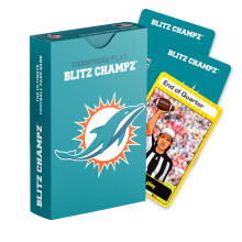 Blitz Champz Miami Dolphins - Offici?e NFL-speelkaarten en dolfijnencadeaus voor mannen en vrouwen Leuke reiskaartspellen voor volwassenen en kindere