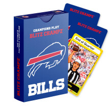 Blitz Champz Buffalo Bills - Carte da gioco e banconote con licenza ufficiale NFL, regali per uomini e donne, divertenti giochi di carte da viagg