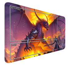 Speelmat voor MTG - gestikte randen TCG speelmat - 24x14 inch antislip Dragon MTG speelmat glad oppervlak rubberen basis bordspel muismat voor ruilka