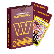 Blitz Champz Washington Commanders - Officieel gelicentieerde NFL-speelkaarten en Commanders-cadeaus voor mannen en vrouwen Leuke reiskaartspellen vo