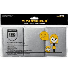 TitanShield (150 maniche/argento) Custodia protettiva per carte collezionabili di piccole dimensioni in formato giapponese compatibile con Yu-Gi-