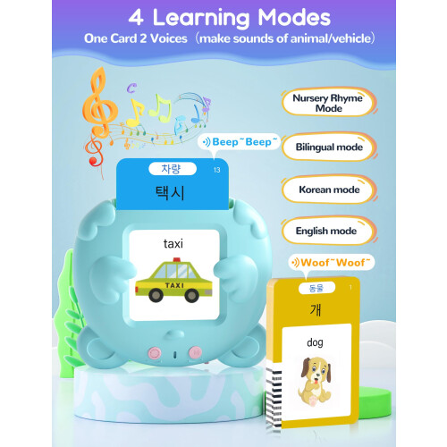 Flash Card Bilingue Coreano e Inglese per Bambini, 510 Parole per Apprendimento 2