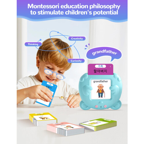 Flash Card Bilingue Coreano e Inglese per Bambini, 510 Parole per Apprendimento 1