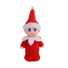 JHBEMAXS Kawaii Mini Baby Elf Poppen Slaapzak Kleine Knuffels Plank Decoratie voor Kinderen Volwassenen (Rood)