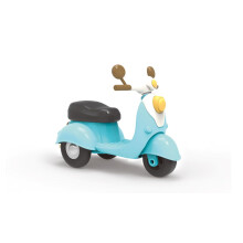 OLEOCA Scooter Giocattolo per Famiglia - Mini Scooter con Ruote rotanti Compatibile con le Figure di Case delle Bambole Fai Finta di Veicolo Gioc