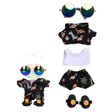 T?jtilbeh?r til dukker Stilfuldt Kawaii Beach Suit Outfit S?t 5 stykker Egnet til 17cm Dukkedragt Afslappet stil Dukket?j S?t Udskiftning med bri