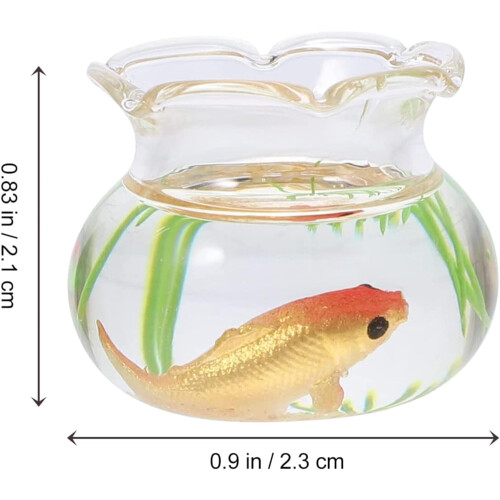 2 Stk 1/12 Skala Tilbeh?r Dukkehuse Fish Tank 1
