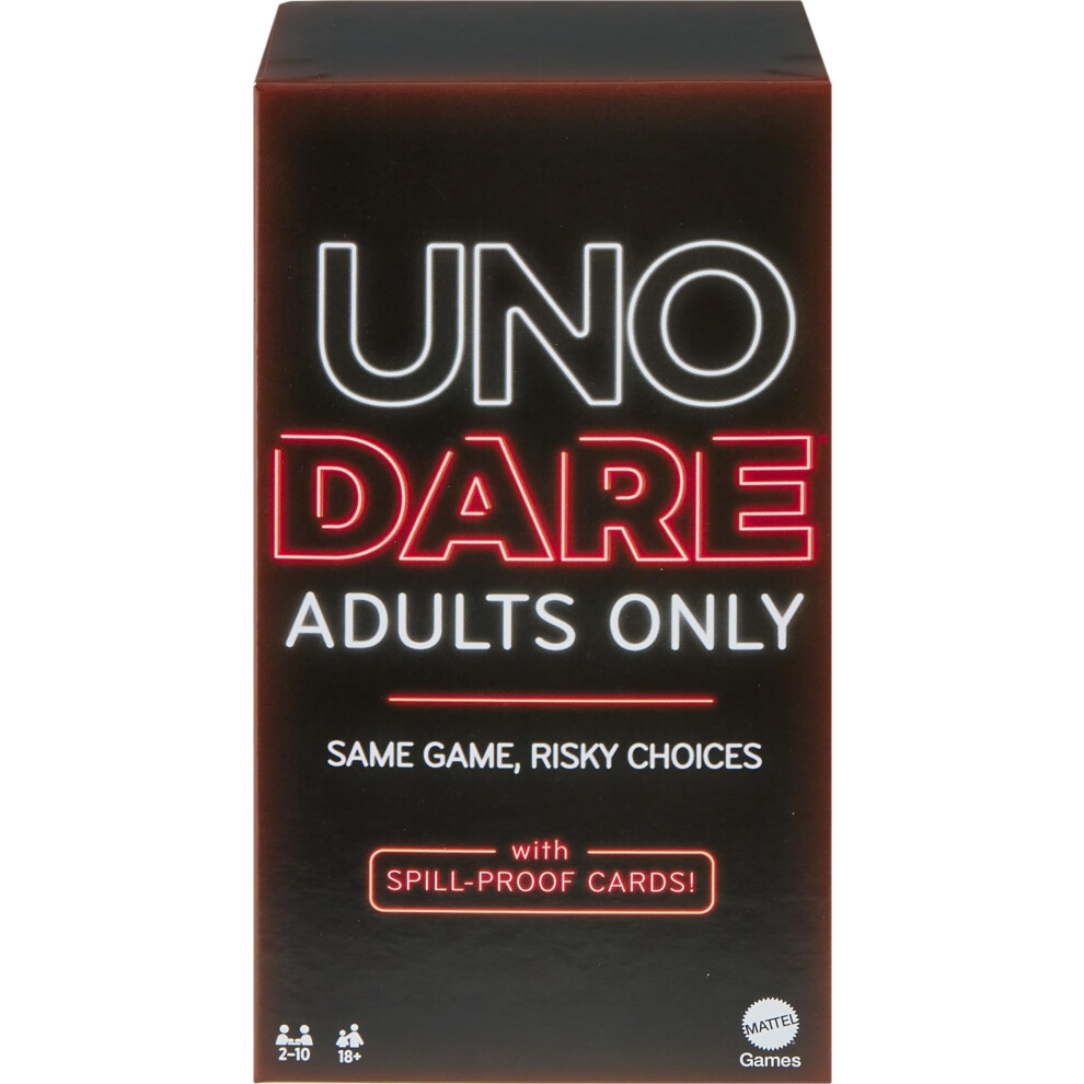 Mattel Games Uno Dare Adults Only, Uk English Version, Card Game For Game Night, Travel, Camping & Party, Hrl30