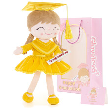 Gloveleya babymeisjescadeaus afstudeerpluche meisjespoppen felicitatiecadeau voor de kleuterschool goud 16 inch